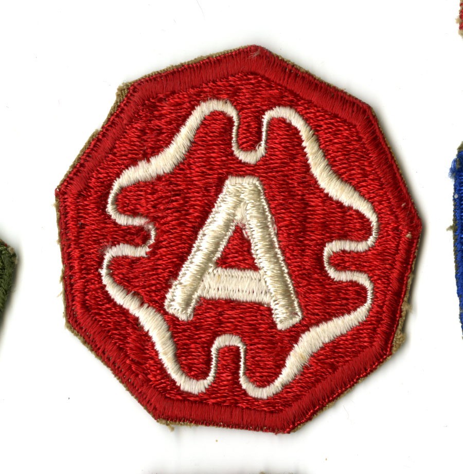 Ninth Army White Back Patch Europe Bulge Germany