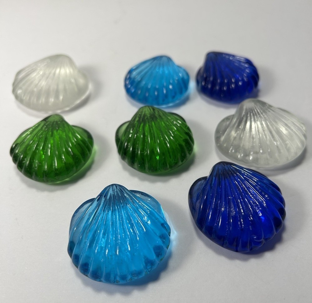 Glass Seashells: Multiple Colors