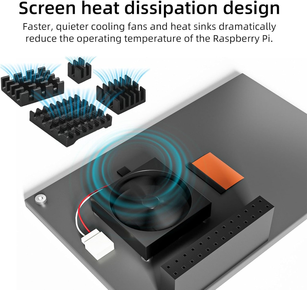 Raspberry Pi Display, 3.5 Inch Touchscreen with Raspberry Pi 5 Case, 480X320 TFT
