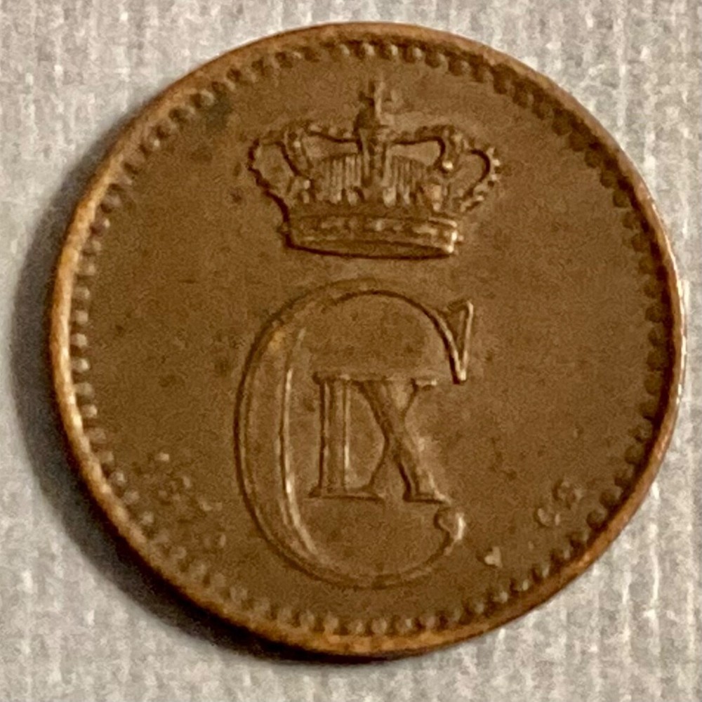 1875 Denmark One 1 Ore - Free Us Shipping cd