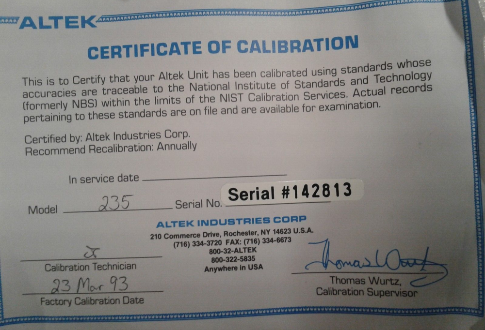 Altek 235 Process Voltage Analyzer