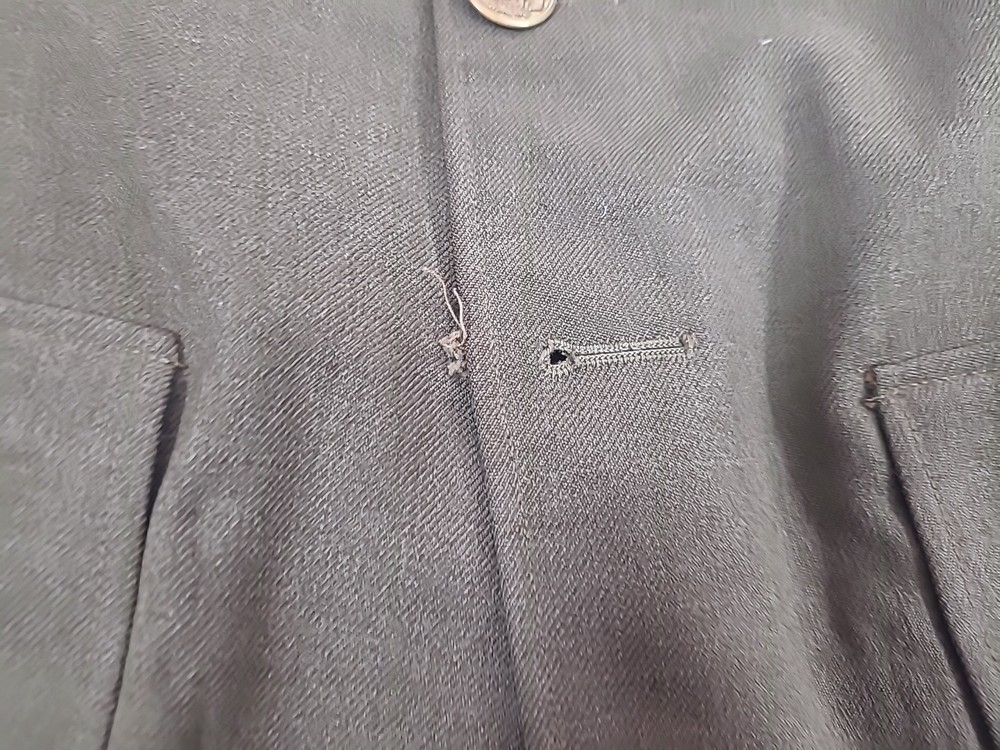 Vtg US Army Sergeant Technician 3rd Class uniform Jacket With Pins WW2 FLAWS