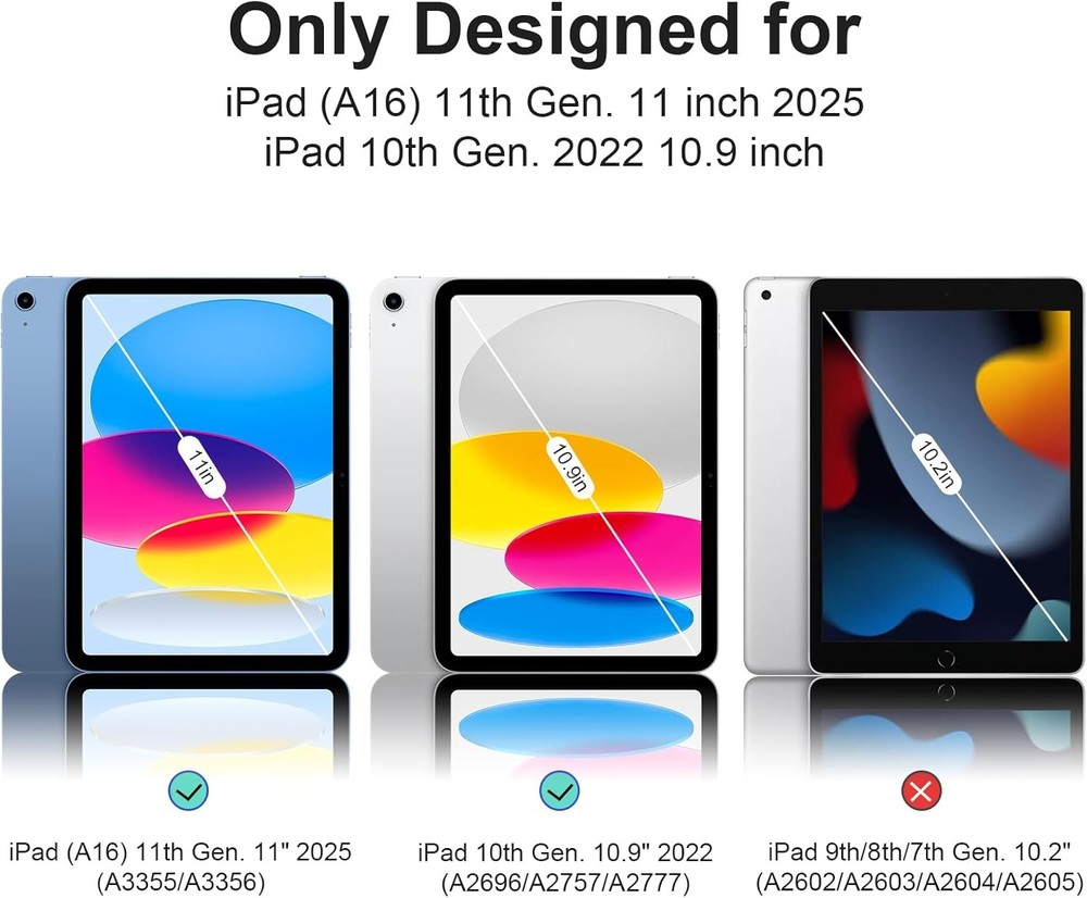 Case for iPad 11th Generation 11 Inch 2025, Hard PC Translucent Back Shell, Stan