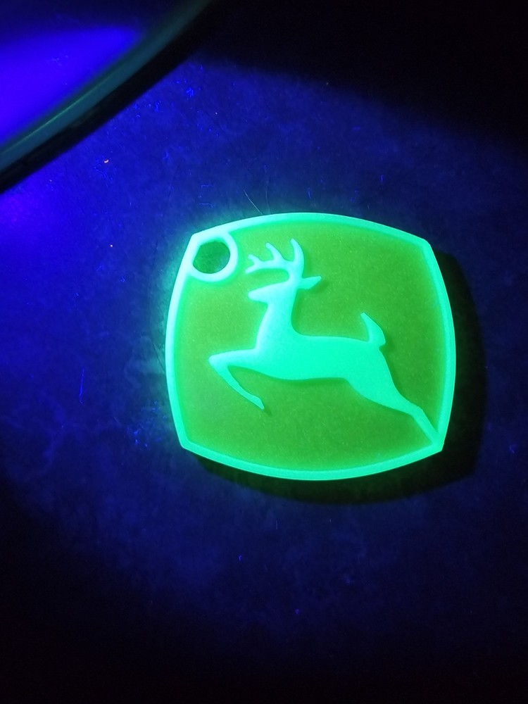 John Deere Custom 3d Printed Key Chain's Glow In The Dark