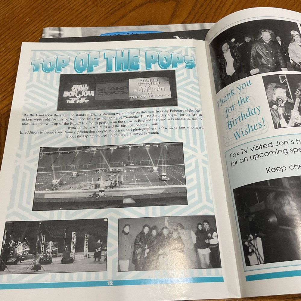 Backstage With Jon Bon Jovi Volume 7 Issues 1-4 Year 1995