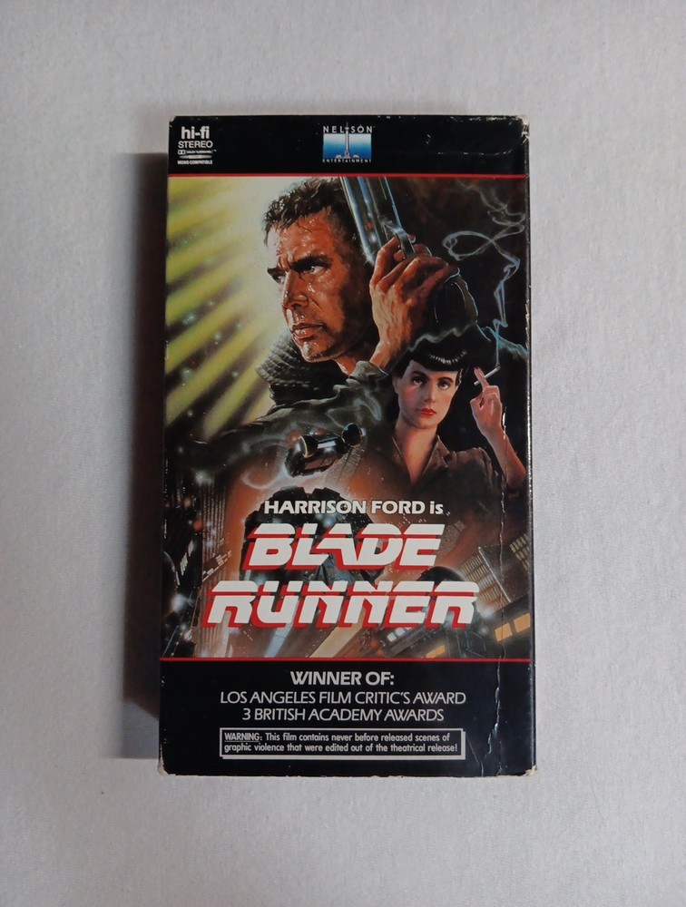 Blade Runner (VHS, 1982) 1987 Release Full Screen - Tape Tested ✔️ VG