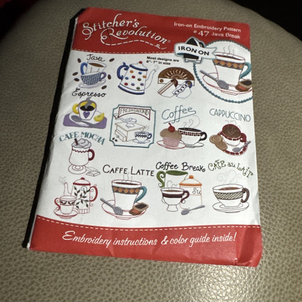 Java Break Iron-on Embroidery Transfers