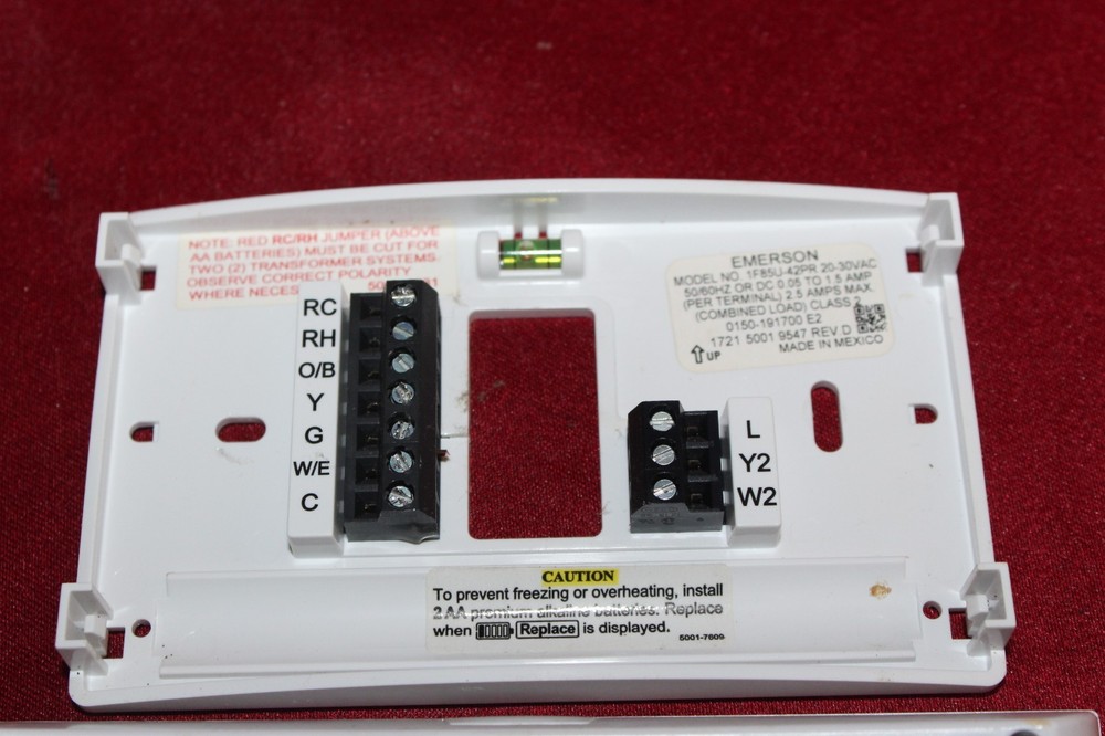 Emerson 80 Series Non-Programmable Thermostat 1F85U-42PR White