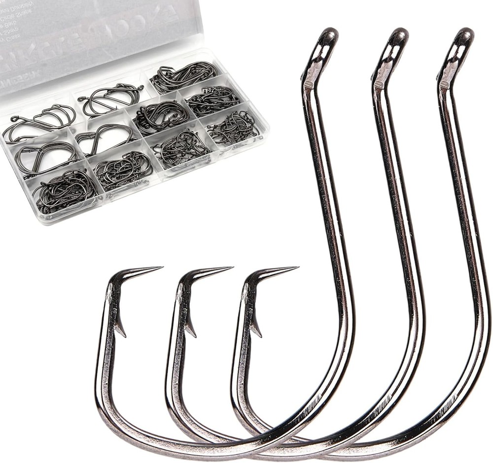 Ocus Circle Hooks , Sturdy Catfish Hooks Offset Circle