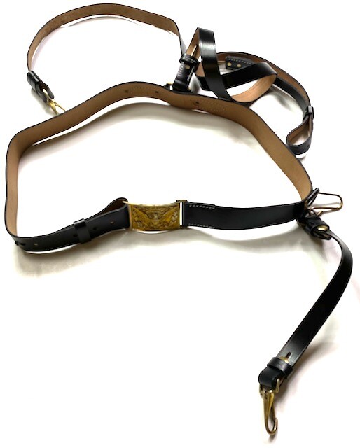 CIVIL WAR US UNION OFFICER M1851 LEATHER SWORD SABER BELT & BUCKLE