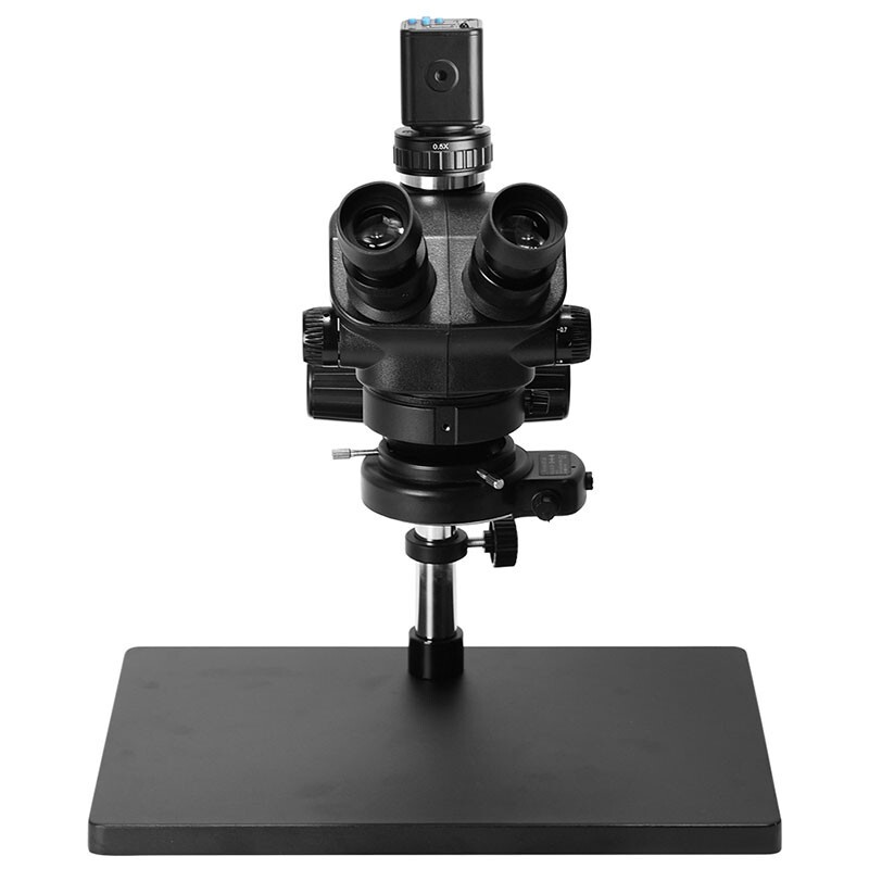 3.5X-100X Trinocular Stereo Microscope Magnifier Stand 2K Microscope Camera