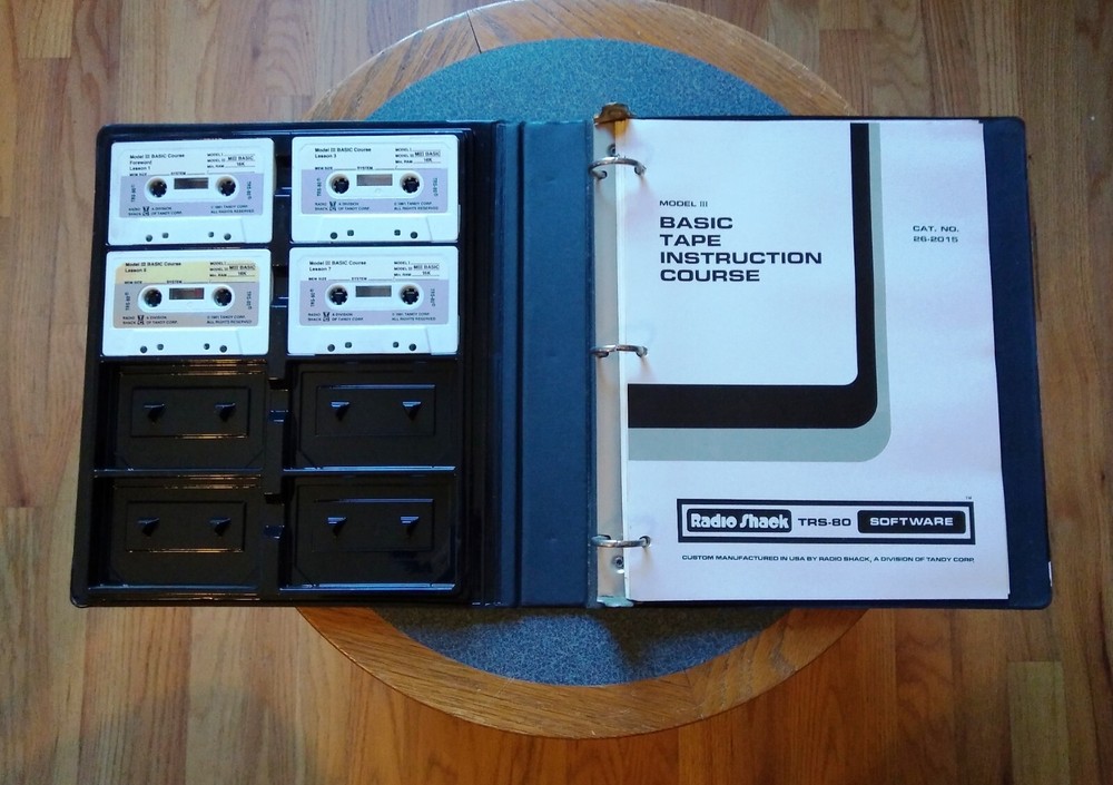 TRS-80 Model III Complete Basic Tape Instruction Course 26-2015 Cassette 1981