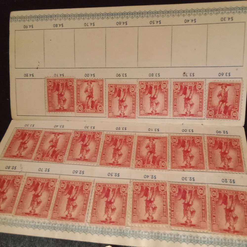 war bond stamp book