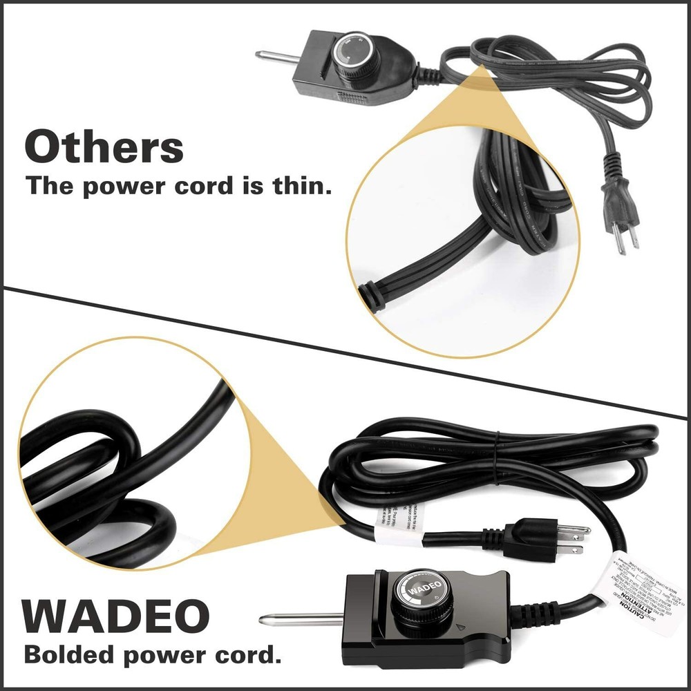 1500W Electric Smoker Grill Heating Element Replacement Part & Cord Controller