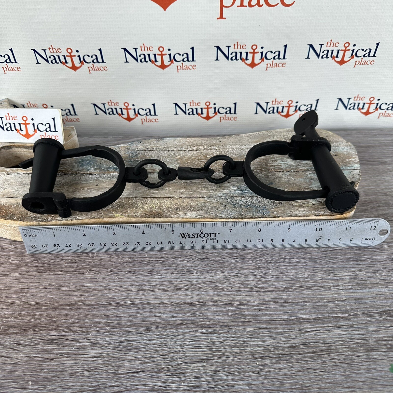 Iron Hand Cuffs and Key, Heavy Duty Old Style Shackles, Reenactment Handcuffs