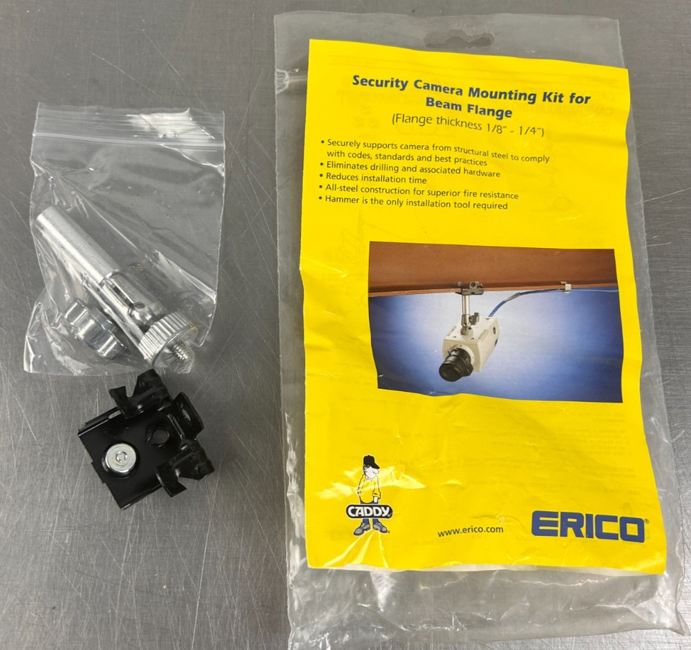 Erico Caddy Security Camera Mounting Kit for Beam Flange SCMKB New