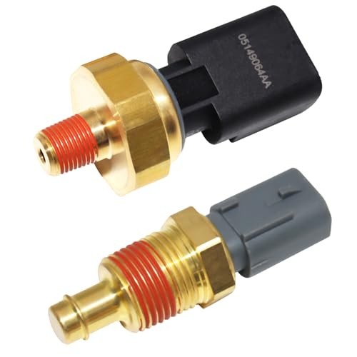 2 Pack Engine Oil Pressure Sensor Sender Switch & Coolant Temperature Sensor