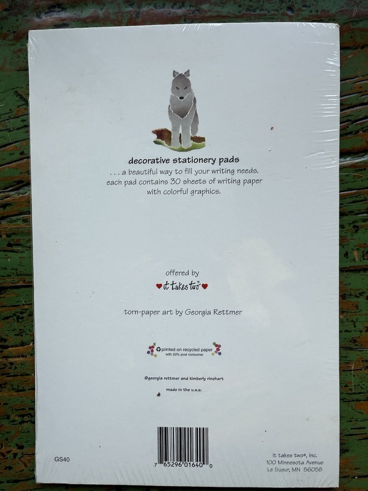 Wolf Themed Magnetic Notepad And Lined Notepad