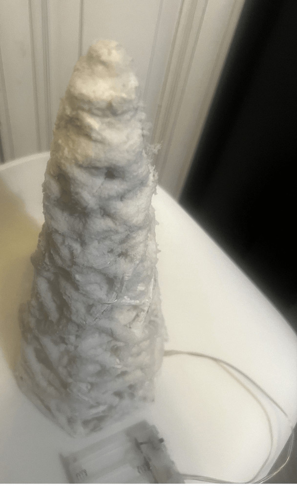 3 Piece Snowy Tabletop Christmas Tree Set with Lights.