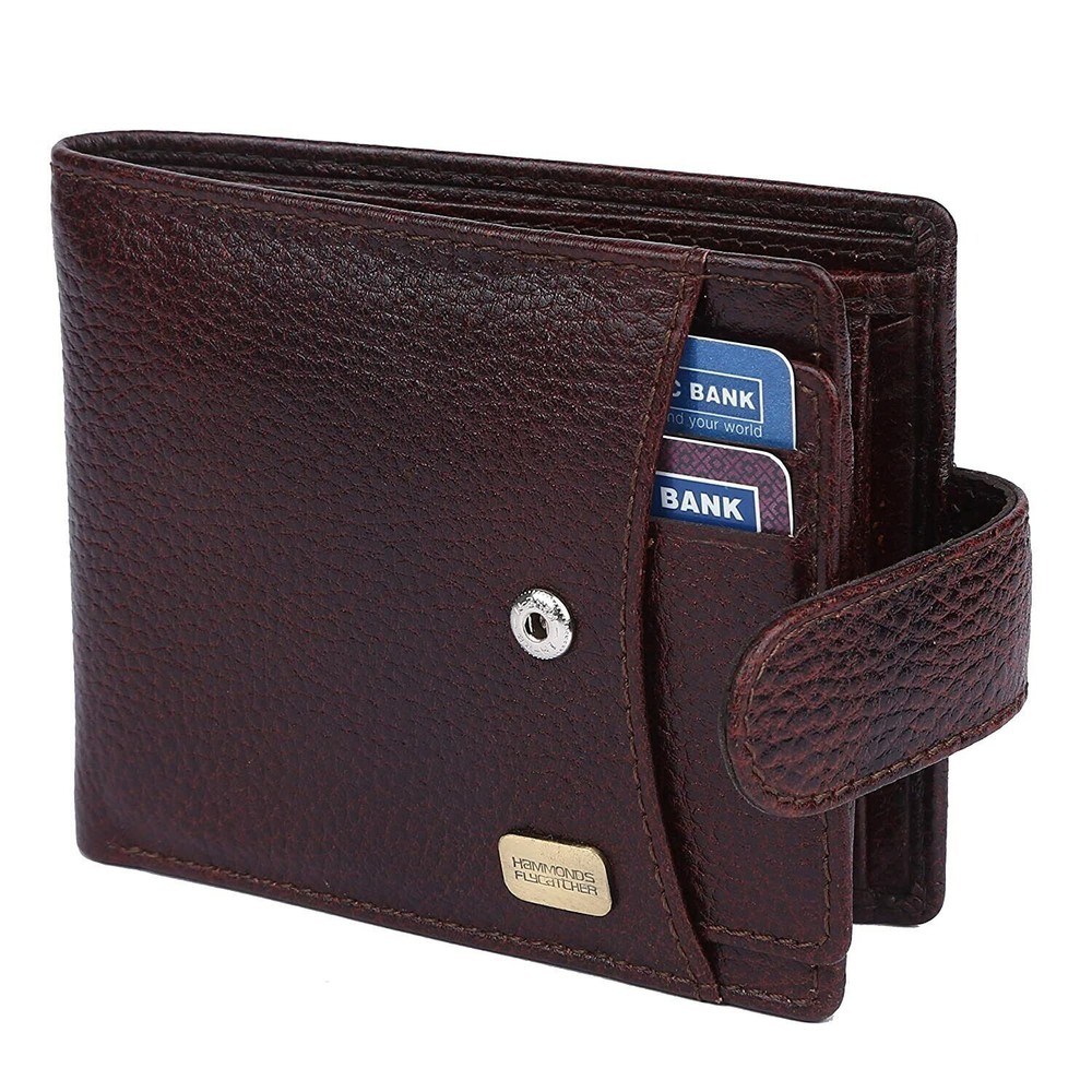 New RFID Protected Brown Leather Wallet for Men