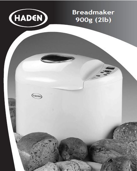 Haden Bread Machine Manual 10082, 10753