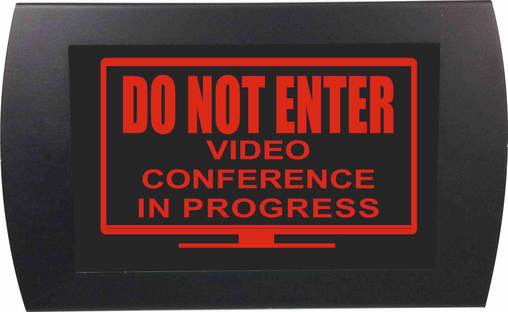 AMERICAN RECORDER - "VIDEO CONFERENCE IN PROGRESS" LED Lighted Sign