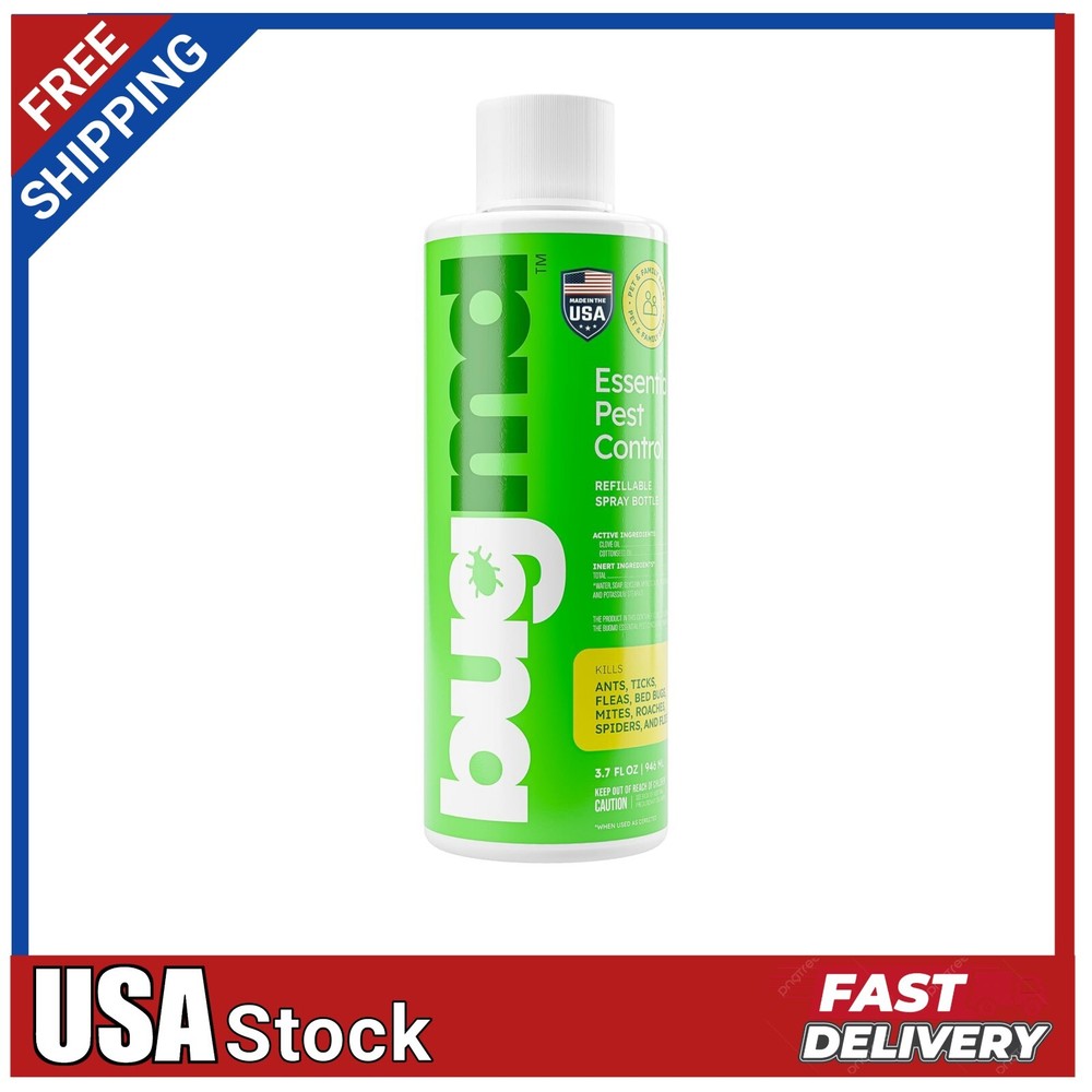 BugMD Pest Control Essential Oil Concentrate 3.7 oz Plant Powered Bug Spray