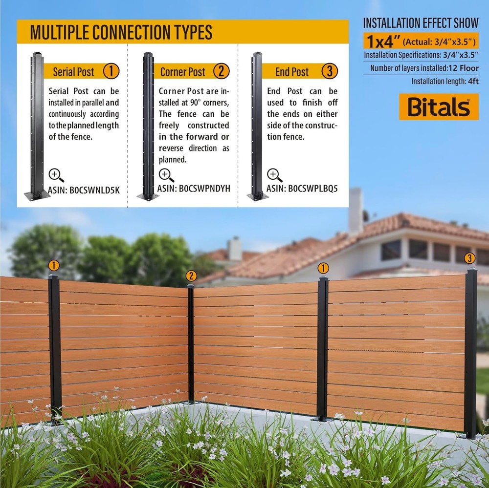 Metal Fence Post Corner Support Bracket Outdoor Use