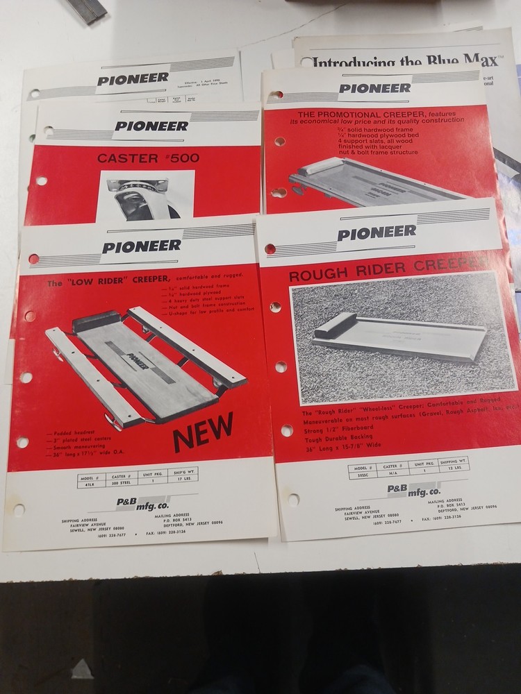 Vintage Tool Catalogs, Information Sheets, used