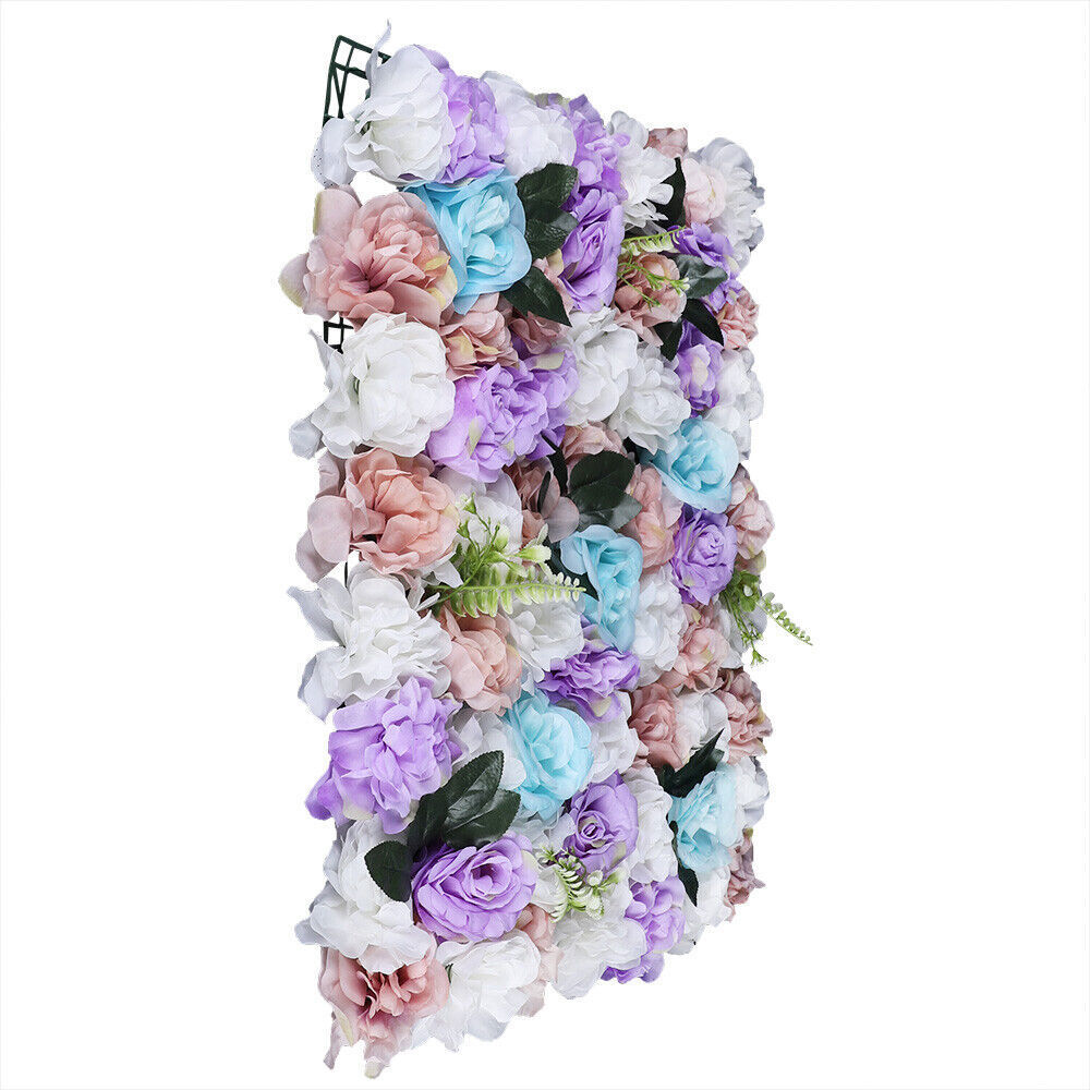 12 Pcs DIY Flowers Wall Frames Artificial Flower Grid Panels Plastic Flower Wall