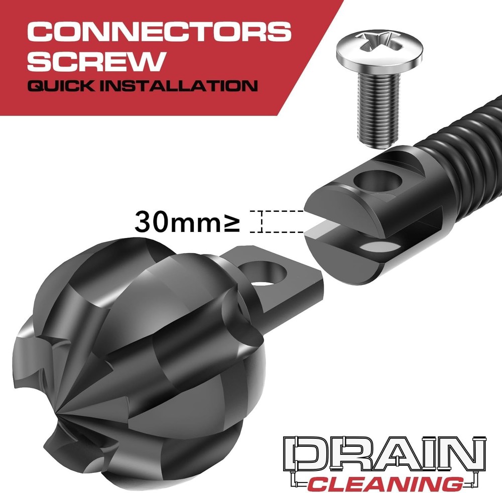 1.2-Inch Multi-Functional Cutter for Drain Snakes - Effortlessly Clear Clogs