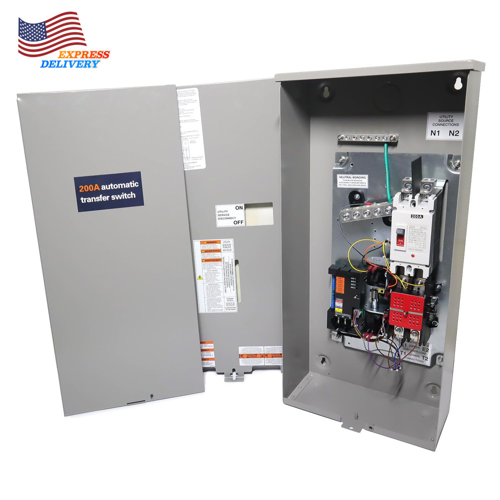 200 Amp Single Phase Generator Automatic Transfer Switch W/Power Management