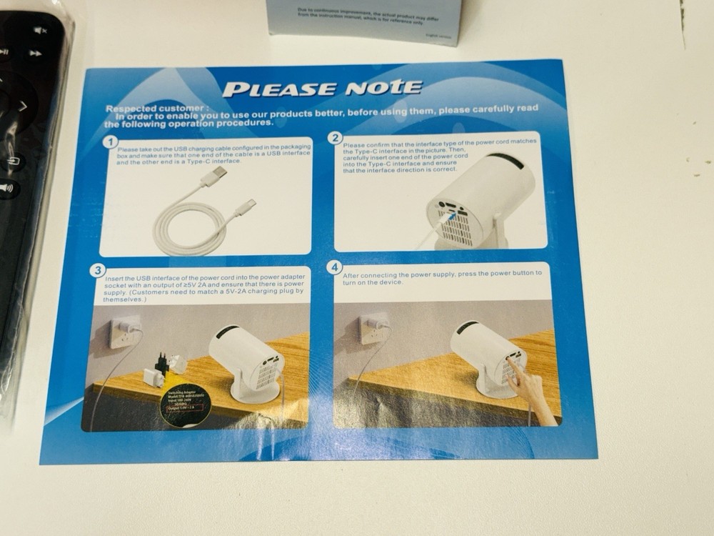 Rotundity Mini LED Projector Bundle Wi-Fi Ready Wired & Wireless High Def Lens