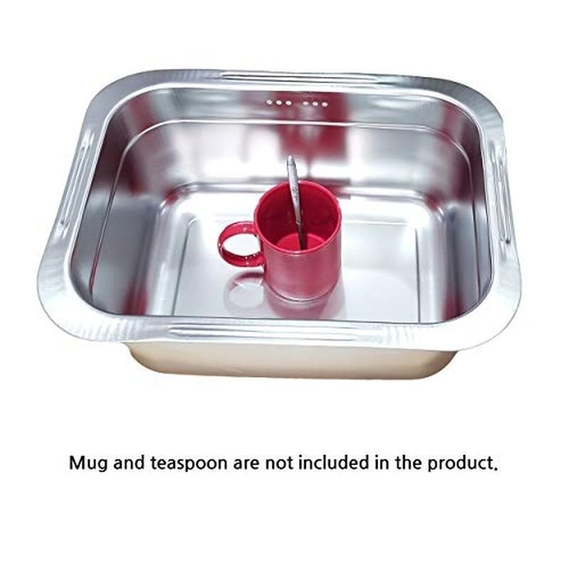 Stainless Steel Dish Basin Portable Rack Durable Rounded Rectangle Design New