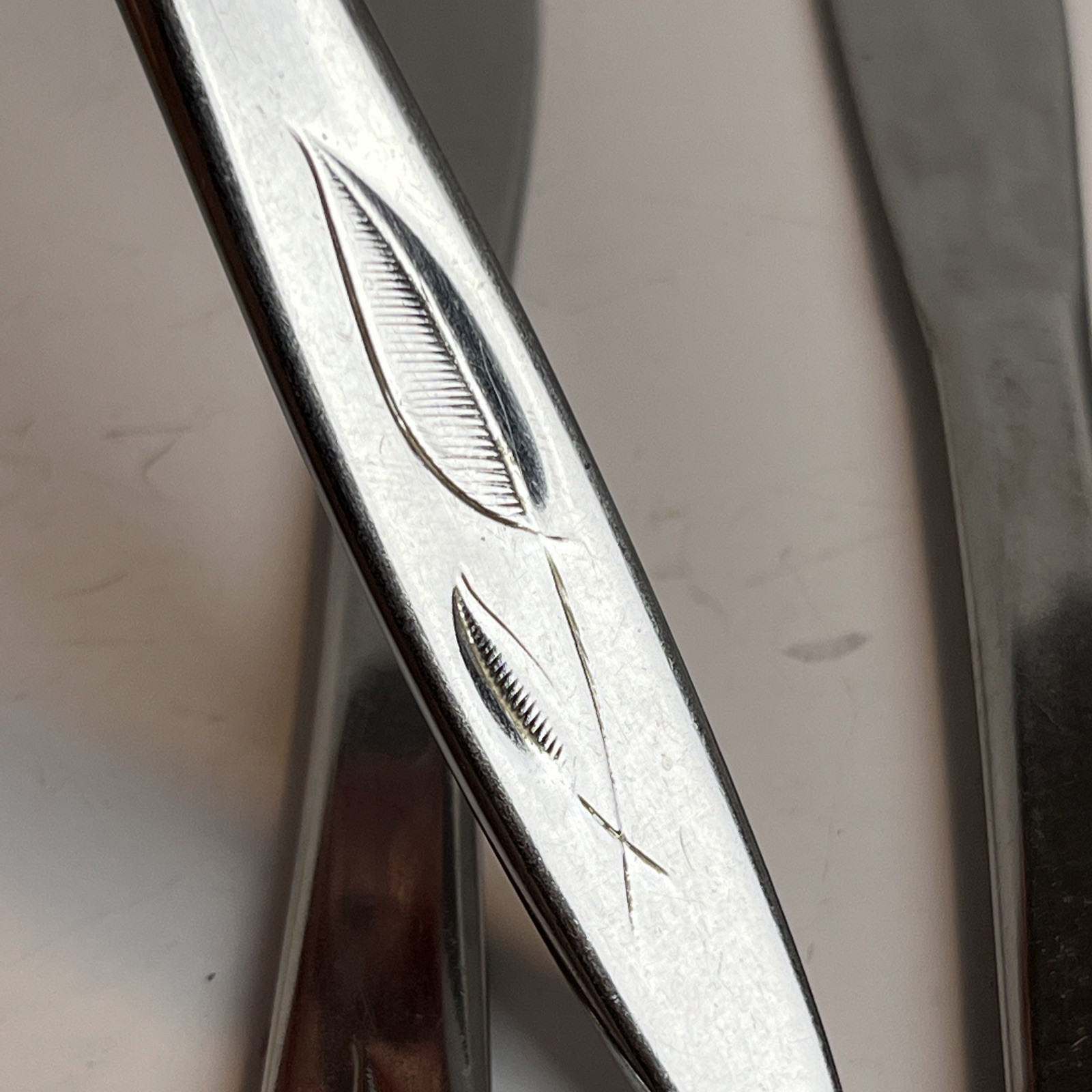 Rogers Cutlery Co Whispering Leaves Stainless Dinner Knife