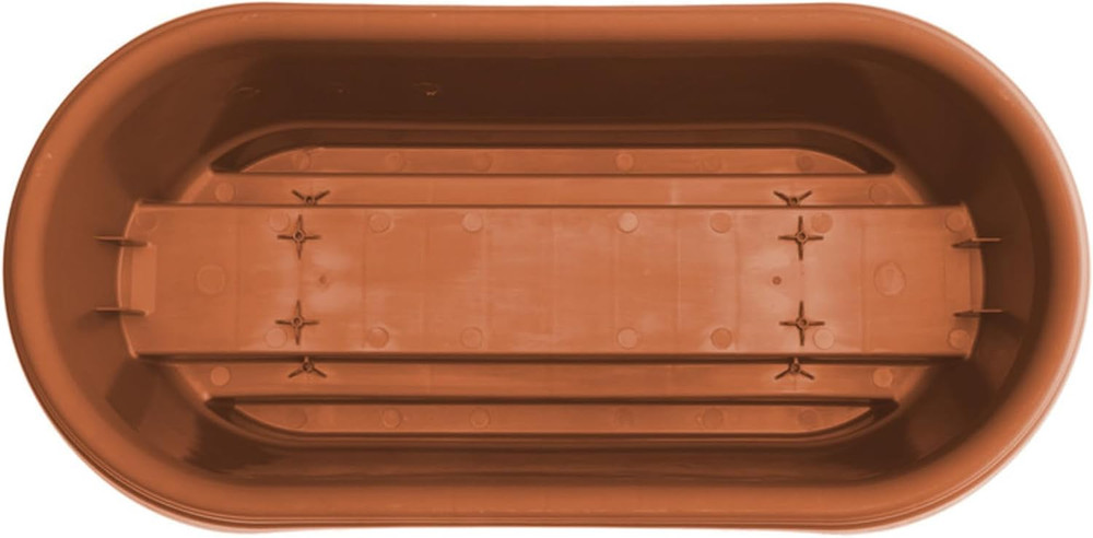 Bloem Deck Balcony Rail Planter: 24" - Terra Cotta