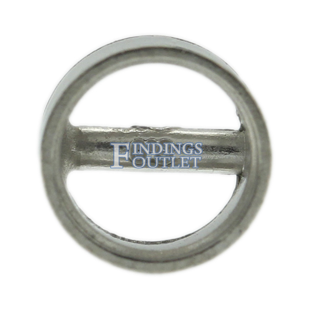 14k White Gold Round Bezel Stud Earring Mounting Setting Push Back Post USA