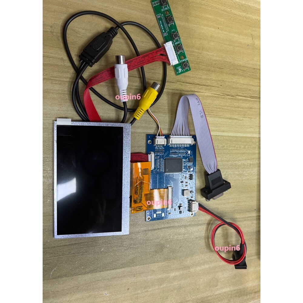 2AV LCD controller board kit + 4.3" panel 480x272 Display car Screen Reversing