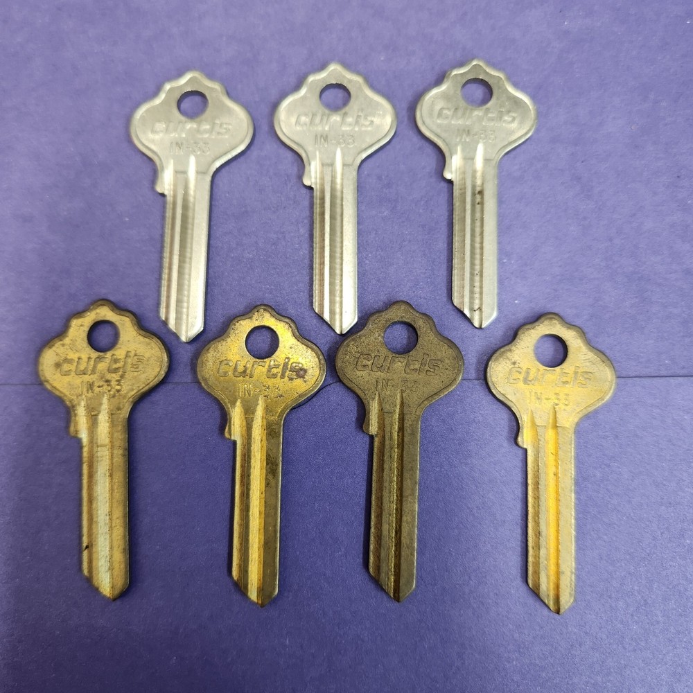 7 Curtis Key Blanks IN33 / 1054MT Cabinet Key