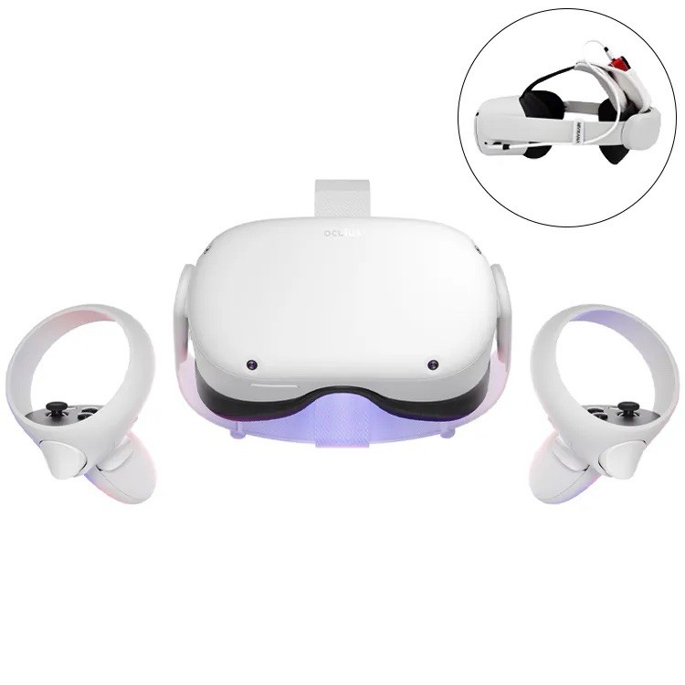 Meta Quest 2 VR Headset with Controllers and Cable 128GB