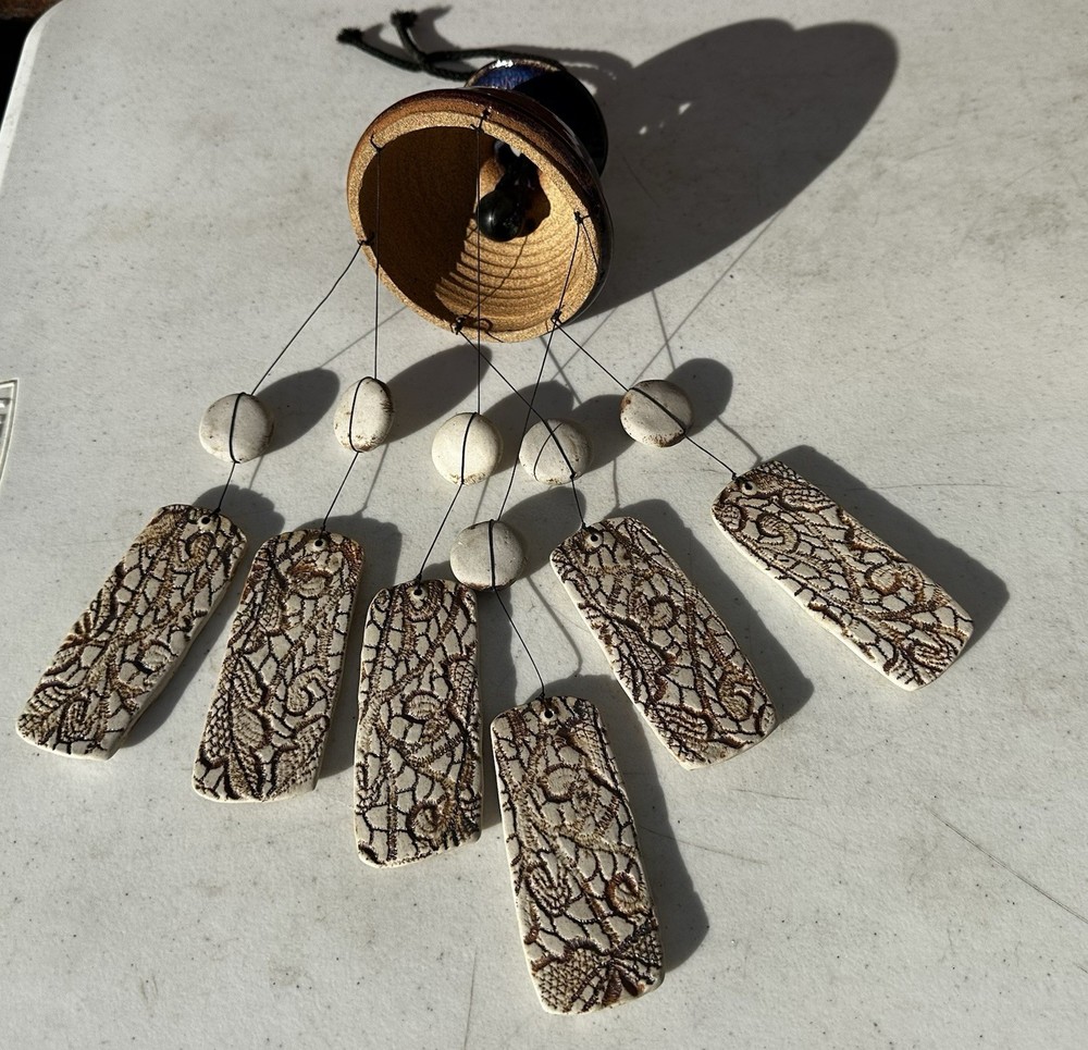 handcrafted ceramic wind chime decorative hanging round &rectangular pendants