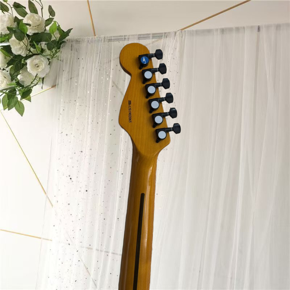 エレキギター、新品、色黄色、送料無料、空輸、高品質、音質優美、6弦