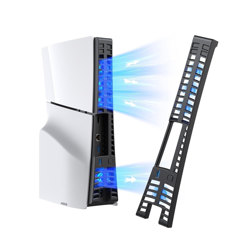 Enhanced Cooling Solution for PS5 Slim - 4 Fans, Quiet, Adjustable Speeds