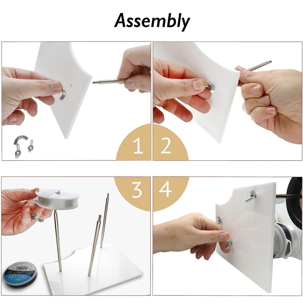 The Beadsmith Tool and Spool Rack – Basic Elements – Assembled Stand is 7.75”...