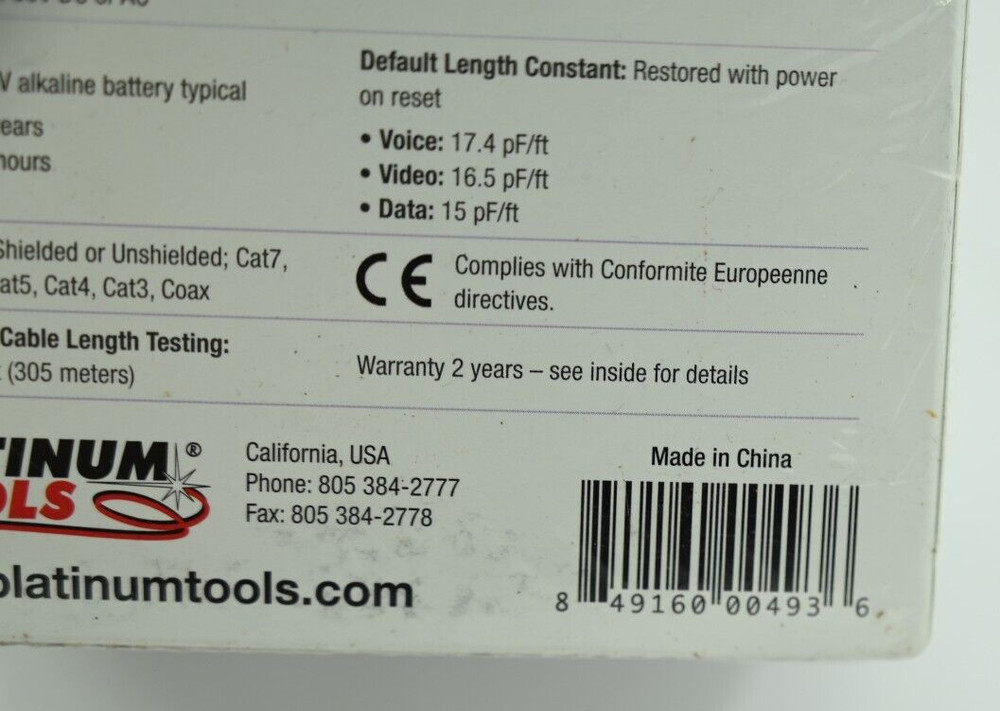 Platinum Tools T129 VDV Mapmaster 2.0 Tester NEW in Box