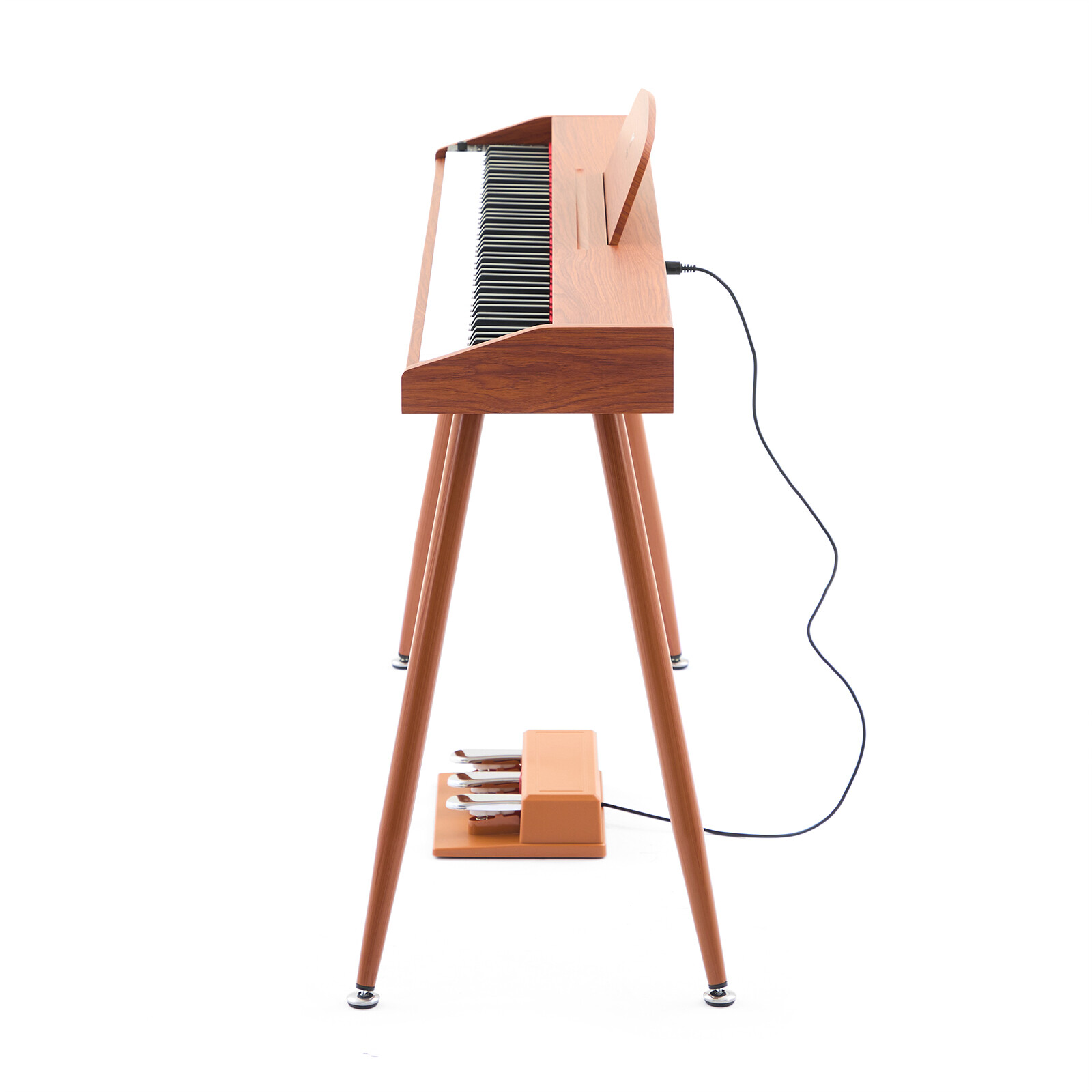 MUSTAR 88-Key Semi-Weighted Digital Piano with USB MIDI, Brown