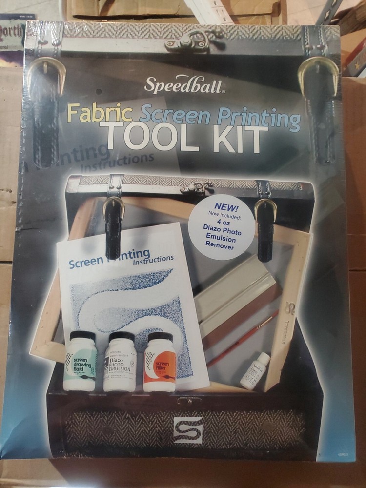 Speedball Tool Kit Fabric Screen Printing Kit, Paint or Expose Your Own Image!