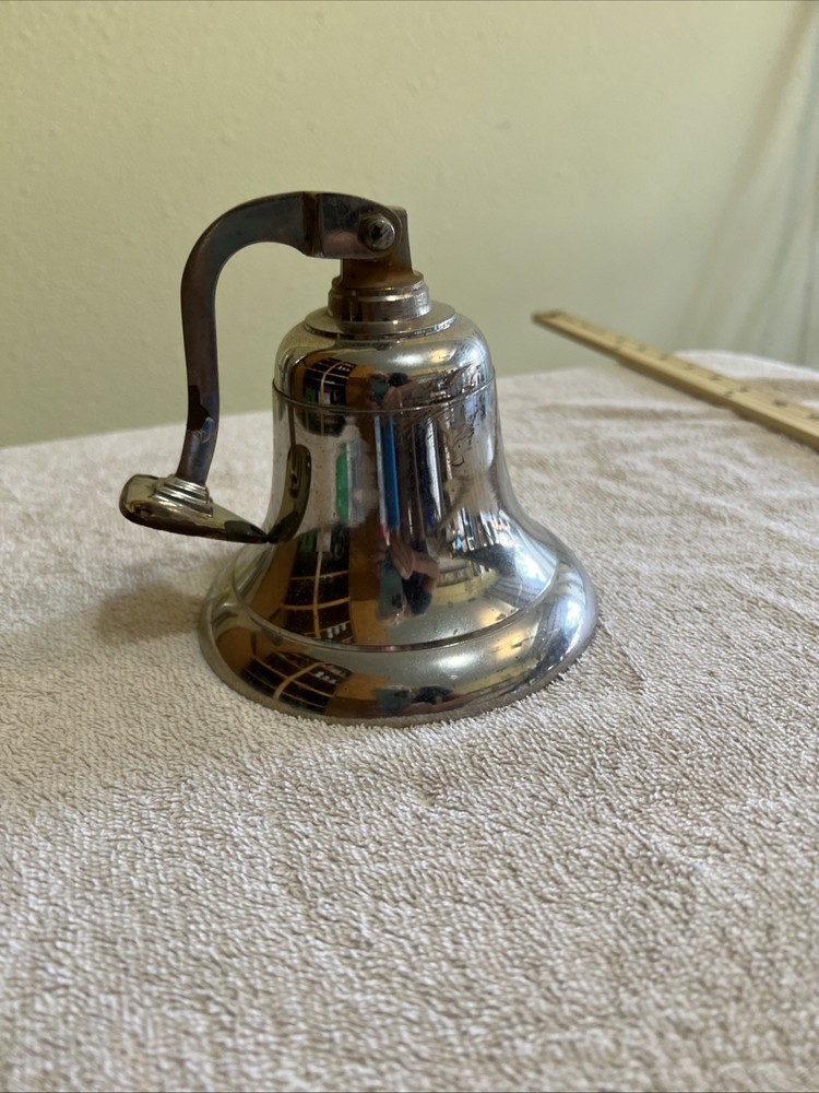 Antique Nautical Captains Bell Silver 6”