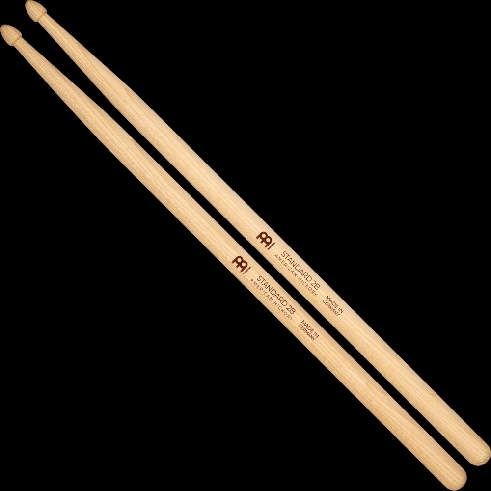 Meinl SB144 Standard 2B Drumsticks, Wood Tip