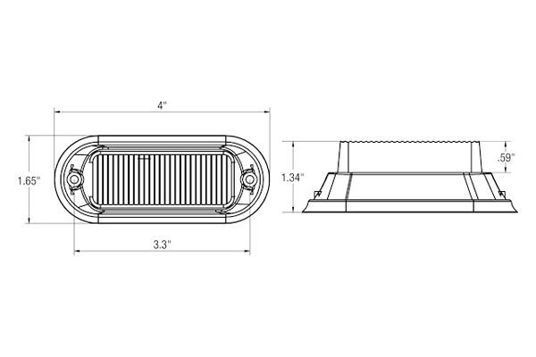 Buyers 4" Bolt-On Mount Mini White LED Strobe Light